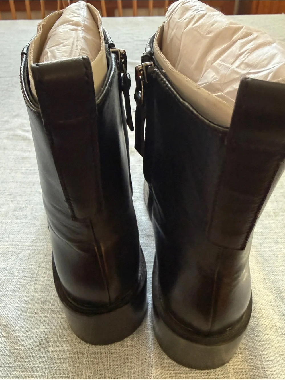 Everlane Black Leather Zip Ankle Boots